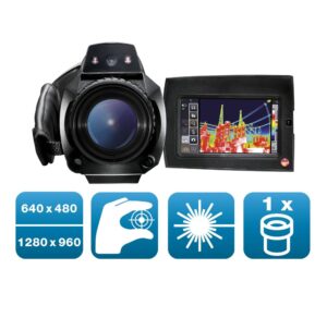 testo 890 - Thermal imager (640 x 480 pixels, focus manual/auto, laser, 1 SuperTele lens)