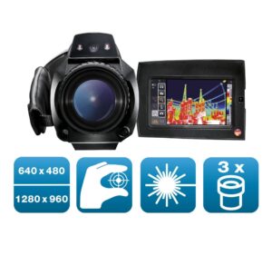 testo 890 - Thermal imager (640 x 480 pixels, focus manual/auto, laser, 1 SuperTele lens and 2 lenses selectable)