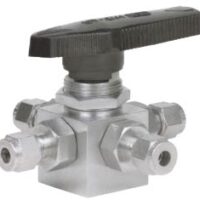 SWITCHING SERVICE BALL VALVE FOUR-WAY DOUBLE FERRULE TUBE ENDS